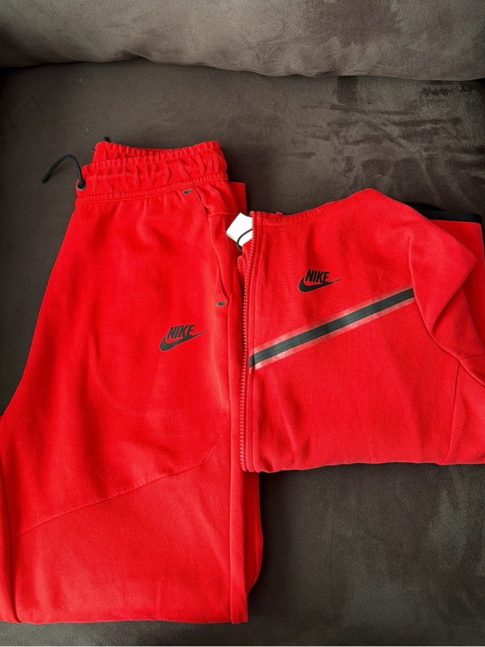Nike Tech Red Kids Track Jacket and Joggers Set